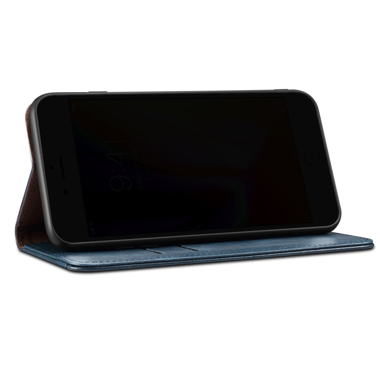 For Xiaomi Redmi Note9 4G (CN Version) Simple Wax Crazy Horse Texture Horizontal Flip Leather Case with Card Slots & Wallet(Navy Blue) by bashfashion