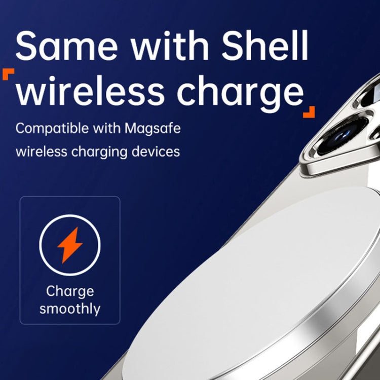 For iPhone 15 Pro Max SULADA Shine Through Series Plating TPU Transparent Phone Case(Space Black) by SULADA