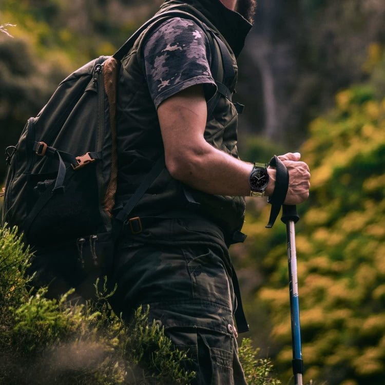 20mm Nylon Canvas Hook And Loop Fastener Watch Band(Grey Camouflage) by bashfashion