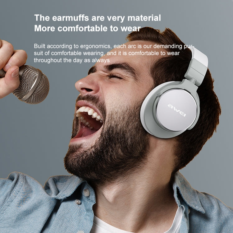 awei A710BL Foldable ANC Noise Cancelling Bluetooth Wireless Headset (Black) by awei