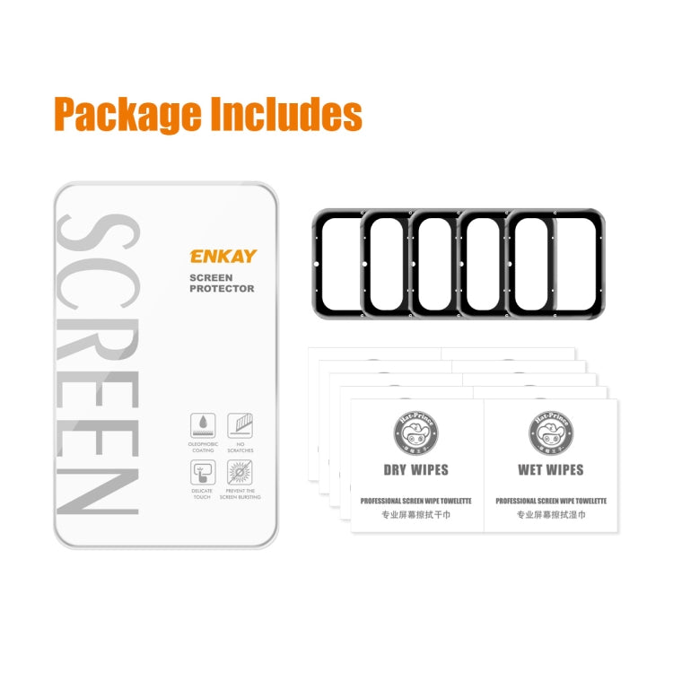 5 PCS For Garmin Venu SQ 2 ENKAY 3D Full Coverage Soft PC Edge + PMMA HD Screen Protector Film(Music Version) by ENKAY