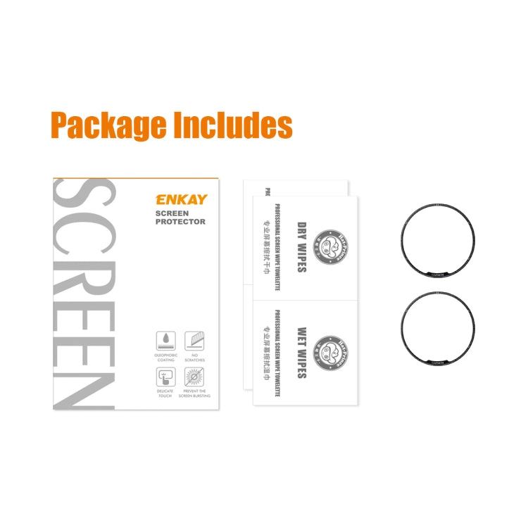 For Garmin Fenix 7 Pro 2pcs ENKAY 3D Full Coverage Soft PC Edge PMMA HD Screen Protector Film by ENKAY