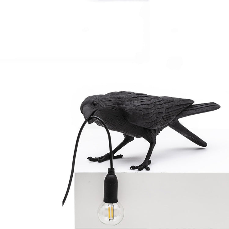 E14 LED Lucky Bird Wall Lamp Table Lamp For Bedroom, Style:Standing Table Lamp, Plug:UK Plug(Black) by bashfashion