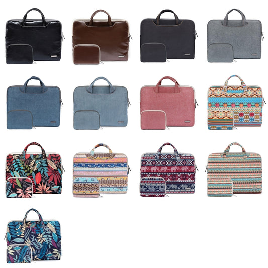 LiSEN LS-116 Simple Laptop Bag Business Laptop Liner Bag, Size: 13.3 inch(Snowflake Nylon Gray) by LiSEN