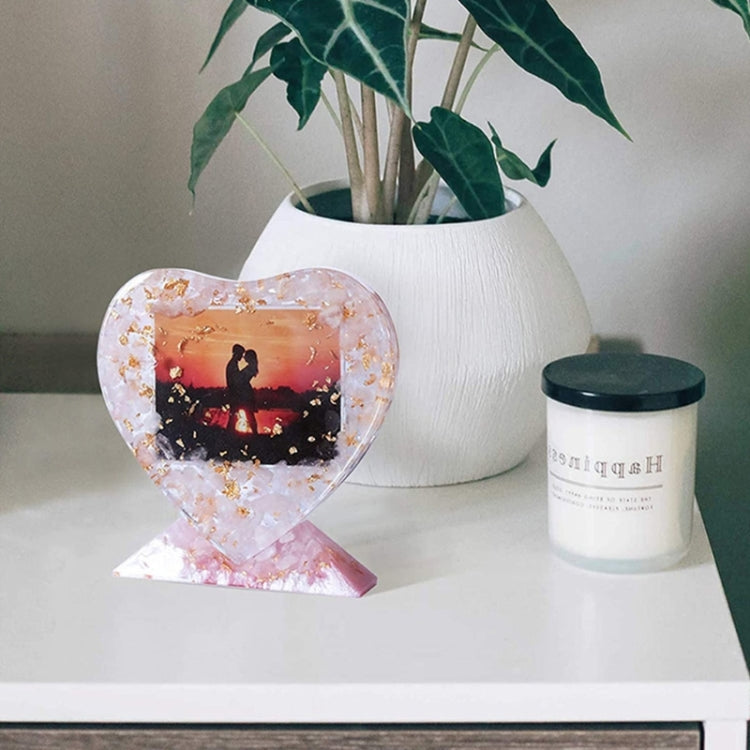 Heart-shaped Square Photo Frame Display DIY Silicone Mould, Spec: S (Heart-shaped) by bashfashion