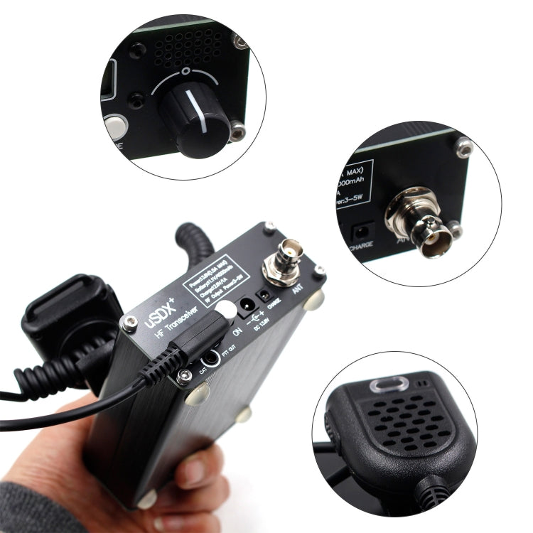 Usdr Usdx + V2 Plus 8 Band SDR Full Mode HF SSB QRP High Frequency Transceiver, Spec: US Plug by bashfashion