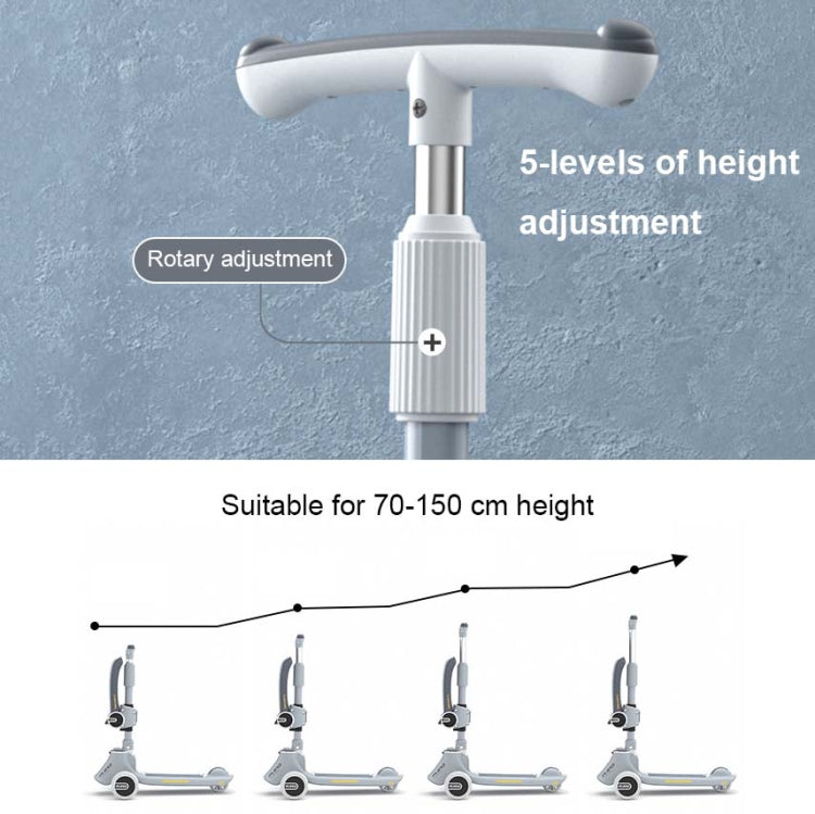 MIJIAQI 01 3 In 1 Multifunctional Foldable Children Scooter with Music and Lights, Spec: White by MIJIAQI