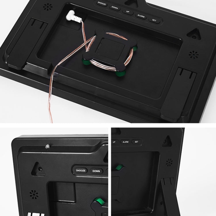 Large Display Led Digital Clock 5 Modes Brightness Adjustable Temperature Mute Electronic Clock(Western Red Double Color) by bashfashion