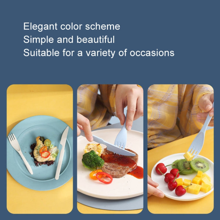 4 In 1 Portable Wheat Straw Tableware Set Outdoor Travel Storage Tableware Box, Style: B With Chopsticks (Pink) by bashfashion