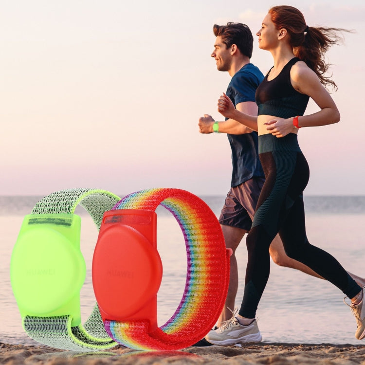 For Huawei Tag Tracker Nylon Loop Watchband Protective Case 220mm(Blue) by bashfashion