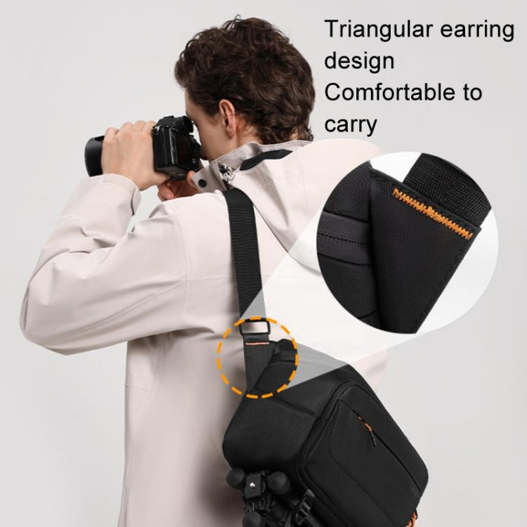 Cwatcun D133 Camera Chest Bag Multi-functional Handheld Slanting Cross Shoulder Camera Casual Bag, Color: Large Black by Cwatcun