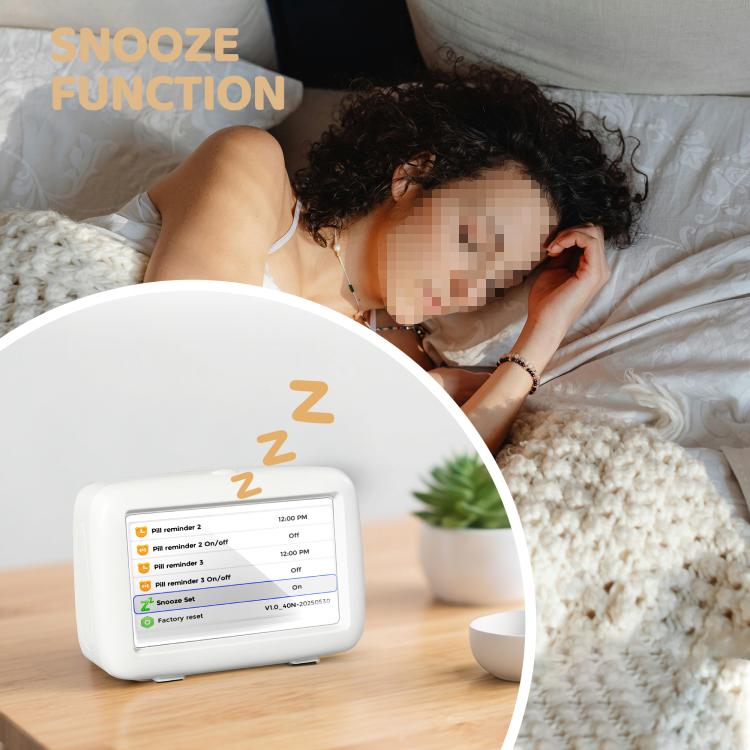 4.3-Inch Desktop Digital Clock With Time And Date For Dementia(White) by bashfashion