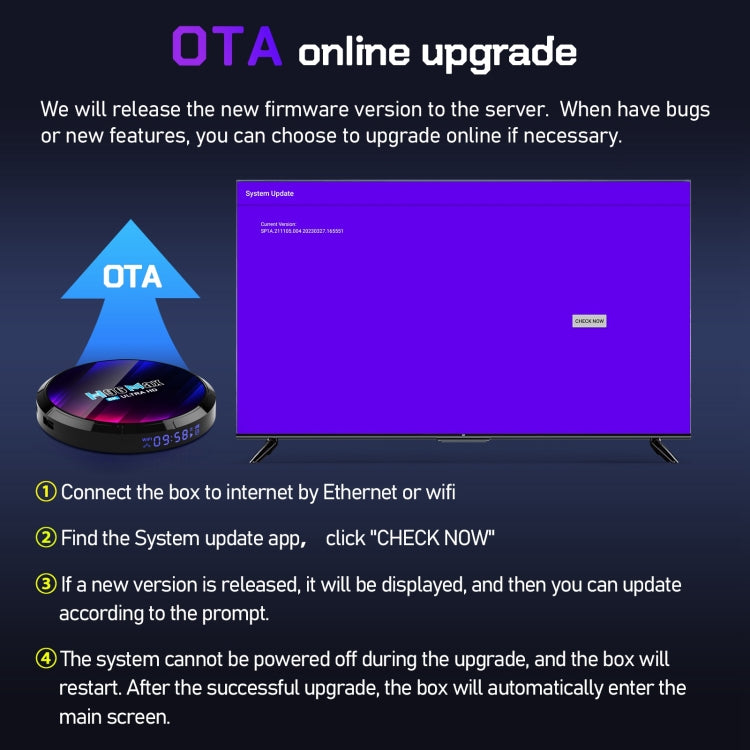 H96 Max 8K Ultra HD Smart TV Box Android 13.0 Media Player with Remote Control, RK3528 Quad-Core, 4GB+32GB(US Plug) by bashfashion