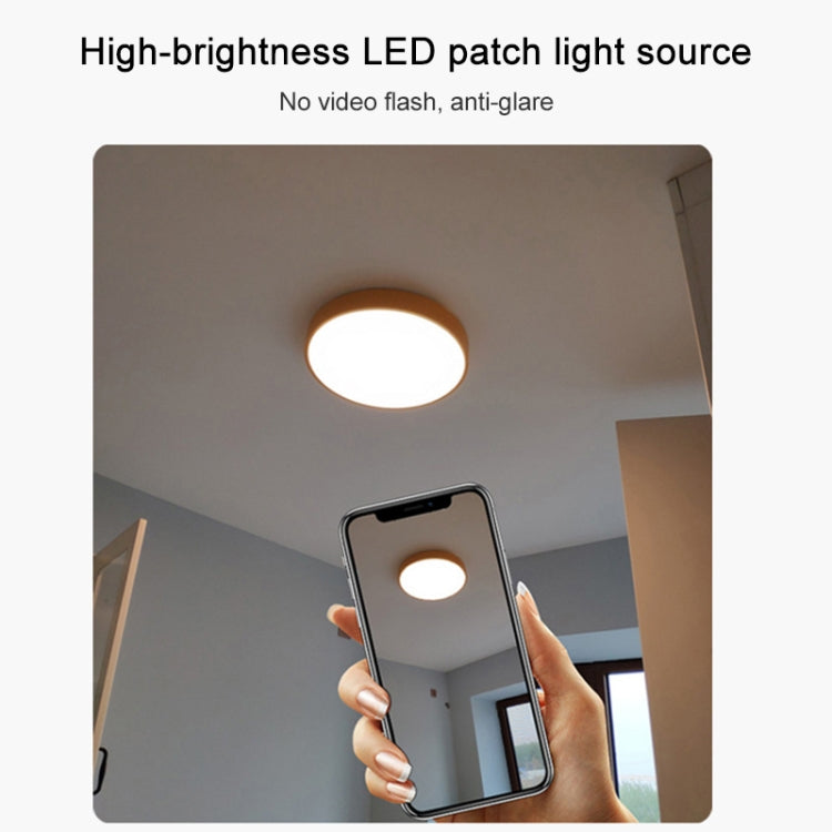 Macaron LED Round Ceiling Lamp, 3-Colors Light, Size:40cm(Black) by bashfashion