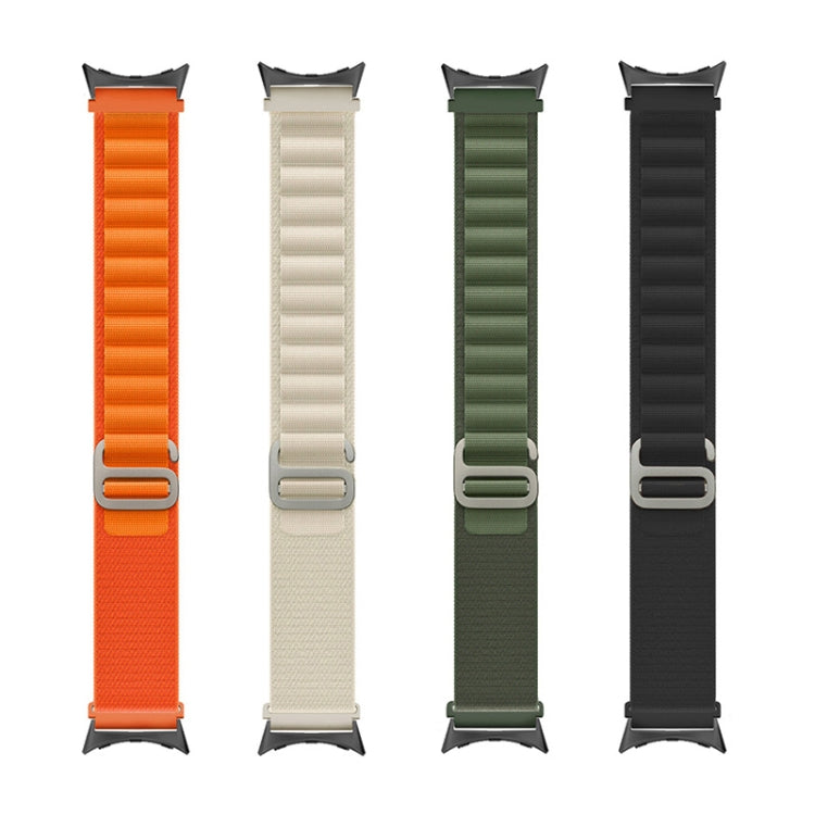 For Google Pixel Watch Nylon Loop Black Connector Watch Band(Green) by bashfashion