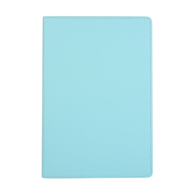 For Samsung Galaxy Tab S9+ / Tab S10+ Litchi Texture 360 Degrees Rotation Holder Leather Tablet Case(Sky Blue) by bashfashion