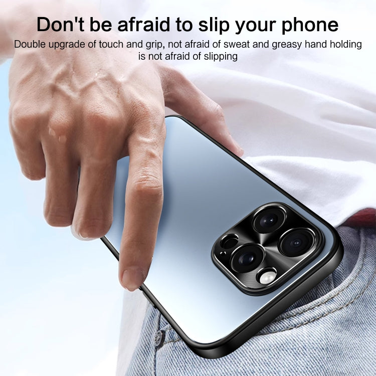 For iPhone 14 Plus R-JUST RJ-61 Electroplating Frosted TPU + PC Phone Case(Silver) by R-JUST