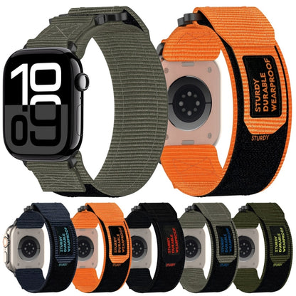 For Apple Watch Series 2 42mm Nylon Hook And Loop Fastener Watch Band(Army Green) by bashfashion