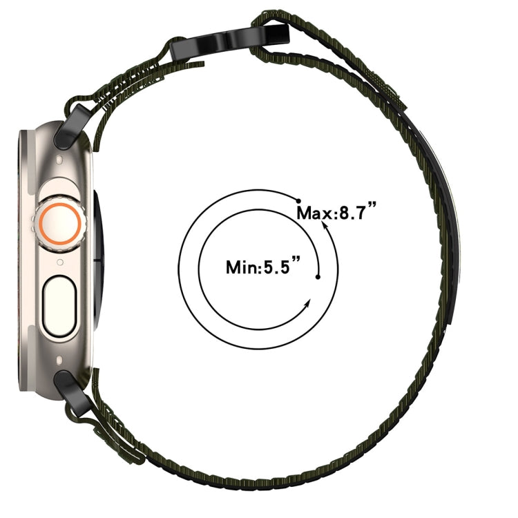 For Apple Watch Series 3 38mm Nylon Hook And Loop Fastener Watch Band(Army Green) by bashfashion