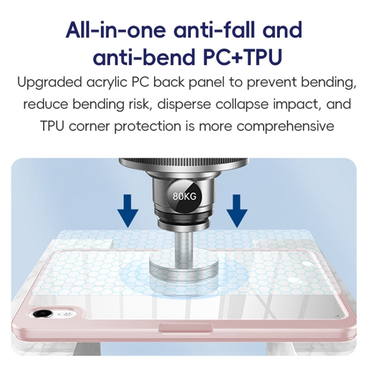 For iPad Pro 11 2022 / 2021 / 2020 ZGA Tri-Fold 360 Rotation Smart Leather Tablet Case(Blue) by ZGA