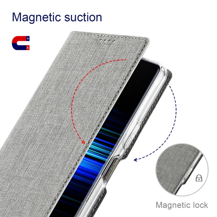 For Sharp Aquos Wish4 ViLi DMX Series TPU + PU Leather Magnetic Phone Case(Grey) by ViLi