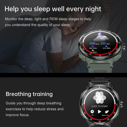 D11 1.46 inch 2 in 1 Bluetooth Earphone Smart Watch, Support Bluetooth Call / NFC / Heart Rate(Black) by bashfashion