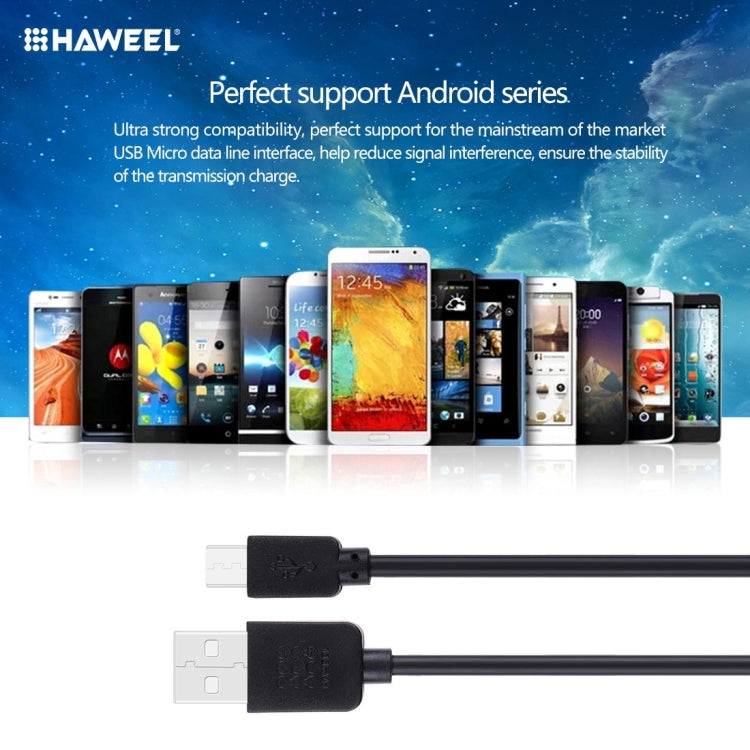 HAWEEL 1m High Speed 35 Cores Micro USB to USB Data Sync Charging Cable(Black) by bashfashion