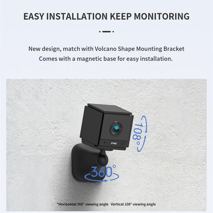 CAMSOY S20 1080P WiFi Wireless Network Action Camera Wide-angle Recorder with Mount (White) by CAMSOY