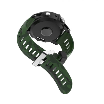 For Garmin Descent MK 2 26mm Camouflage Printed Silicone Watch Band(Grey+Army Camouflage) by bashfashion
