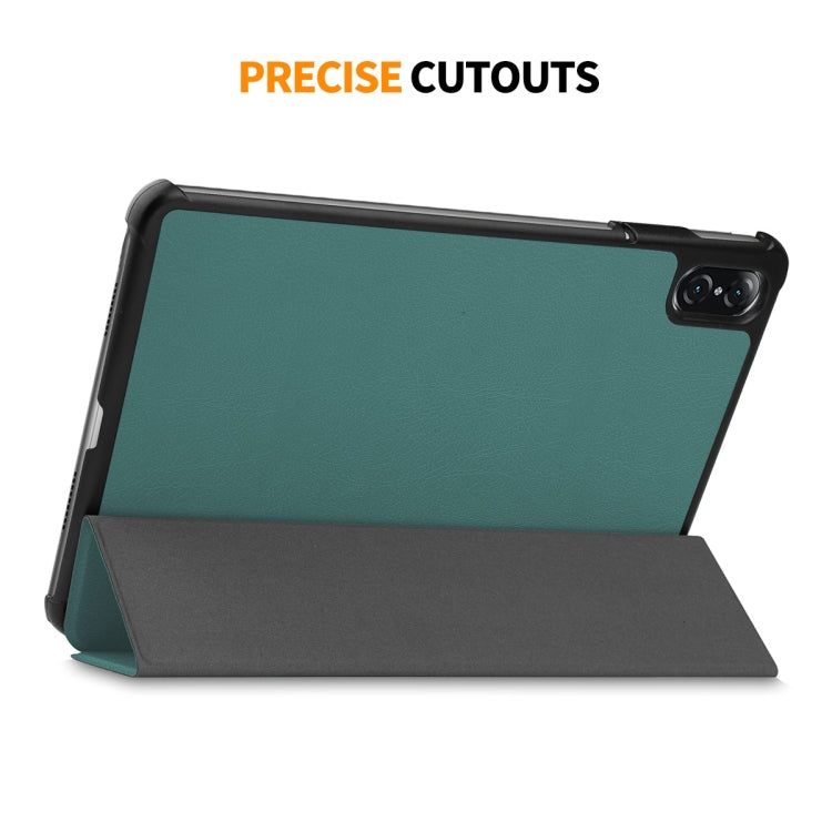 For Honor Pad V8 ENKAY Tri-fold Custer Texture Leather Smart Tablet Case(Grey) by ENKAY