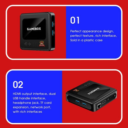 GD10 64G Built-In 30000+ Games Dual System Set-Top Box 3D Home 4K HD TV Game Console Box AU Plug(Black) by ANBERNIC