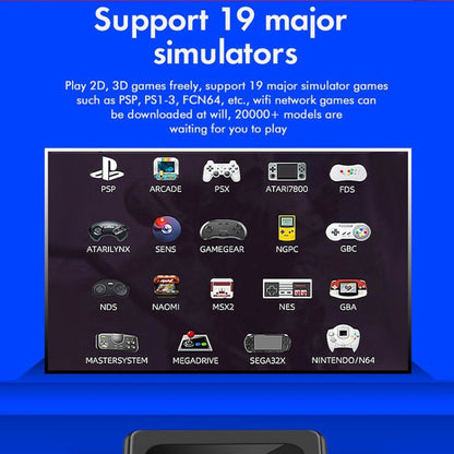 GD10 64G Built-In 30000+ Games Dual System Set-Top Box 3D Home 4K HD TV Game Console Box US Plug(Black) by ANBERNIC