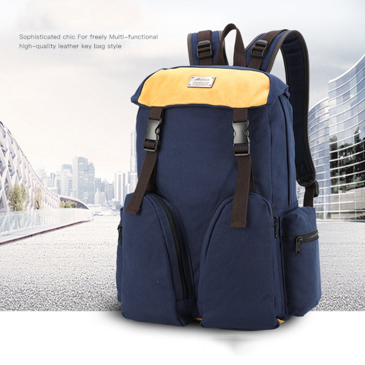 B0031 Mori Color Matching Backpack Wear-Resistant And Scratch-Resistant Computer Bag(Sapphire) by bashfashion