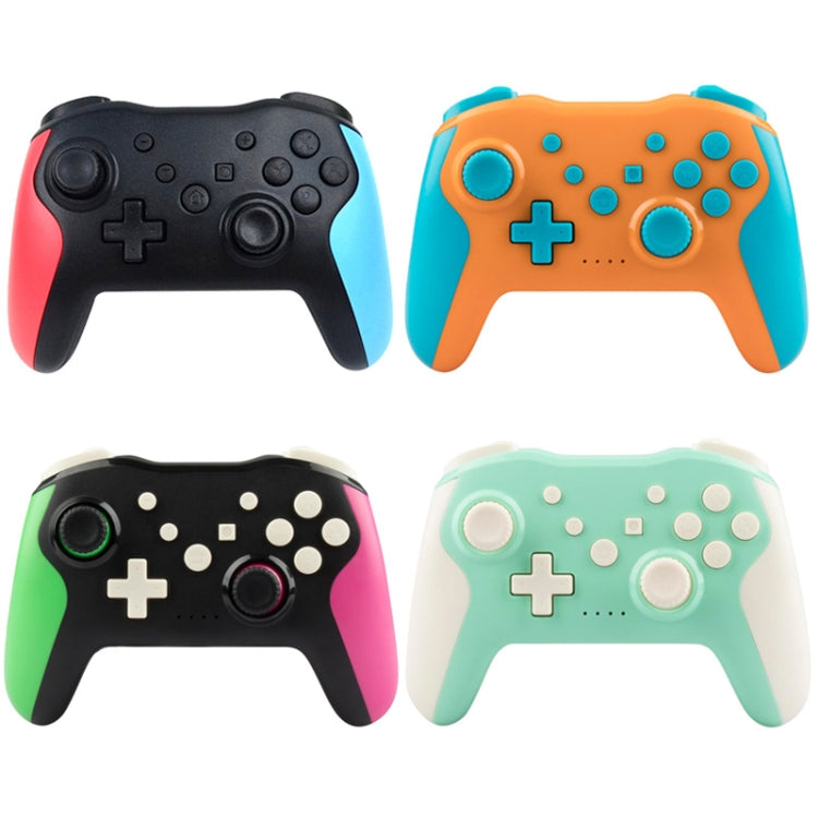 NS009 6-Axis Vibration Burst Wireless Bluetooth Gamepad For Switch Pro(Green and White) by bashfashion