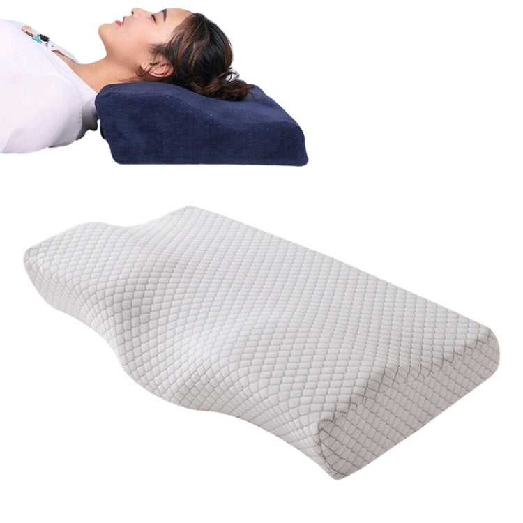 Butterfly Shape Memory Foam Snorked Pillow Slow Rebound Health Care Cervical Pillow, Dimensions: 50x30x10x6cm(Diamond Gray) by bashfashion