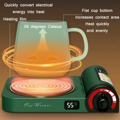 Gas Stove Shape Warming Cup Mat Desktop Heating Constant Temperature Timing Water Cup Heating Base,CN Plug(Green) by bashfashion