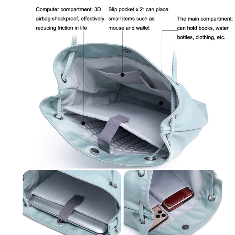 For Apple Macbook Shoulder / Handheld / Messenger Computer Bag, Size: Large(Lake Blue) by bashfashion