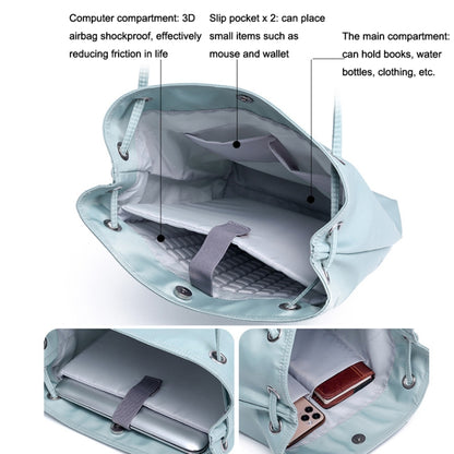 For Apple Macbook Shoulder / Handheld / Messenger Computer Bag, Size: Large(Lake Blue) by bashfashion