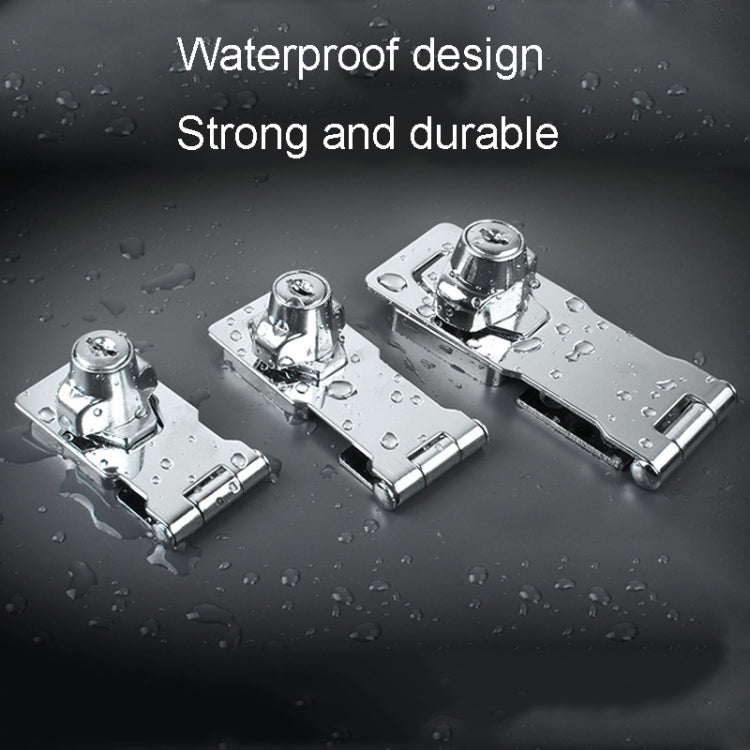 3 inch Non-Interlocking No Hole Hook With Locking Hasp Chest Of Drawers Door Lock With Iron Key by bashfashion