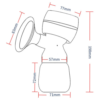 MZ-003 LED Digital Display Smart Adjustable Fully Automatic Massage Painless Silent Breast Pump(Pink) by bashfashion