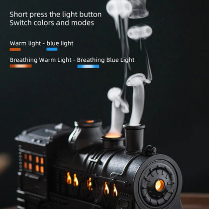 300ml Small Train Essential Oil Diffuser Humidifier With Remote Control UK Plug by bashfashion