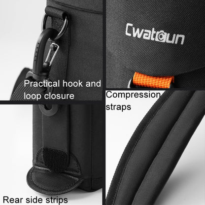 Cwatcun D157 DSLR Camera Lens Barrel Shockproof Thickened Digital Lens Bag Flip Lens Pouch, Color: Extra Large Black by Cwatcun