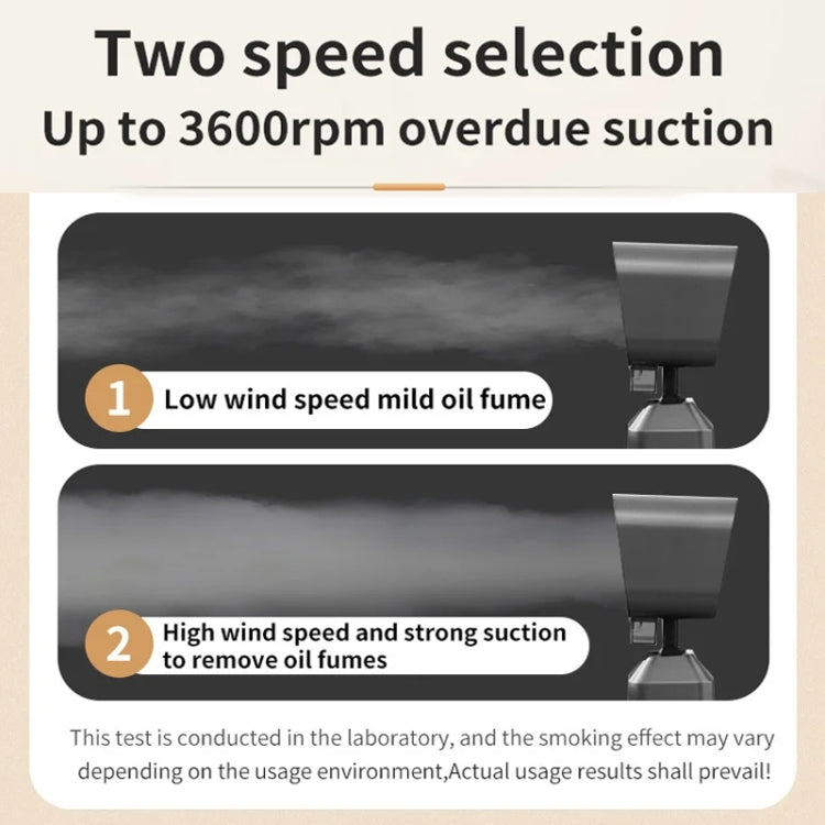 Desktop Range Hood Barbecue Small Movable Liftable Extractor Hood 2 Wind Speeds Adjust EU Plug by bashfashion