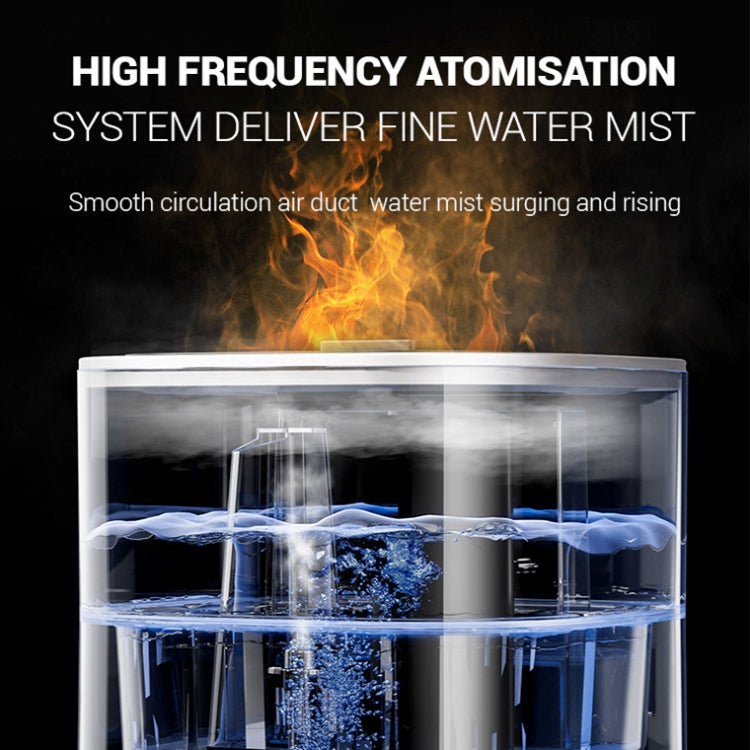 JSQ-58 1.1L large Capacity Digital Display Flame Atomization Humidifier, Color: Matt Black(EU Plug) by bashfashion