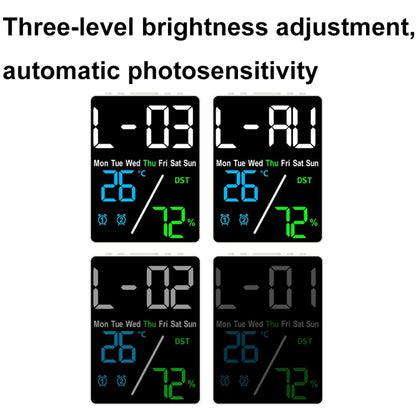 Multifunctional Temperature / Humidity Display Electronic Alarm Clock, Color: Blue Black by bashfashion