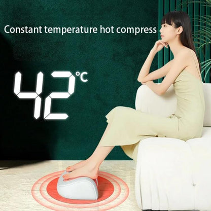 Z5 Dual-frequency Red Light Constant Temperature Hot Compress Foot Massager, Spec: EU Plug(Light Green) by bashfashion