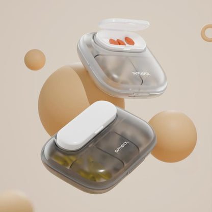 Portable Pill Box Dispenser Sealed Large Capacity Seven Days a Week Medication Organizer, Color: 6 Grids White by bashfashion