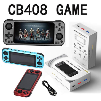 CB408 4.7-inch Touch Screen Handheld Game Console Supports WiFi Android 11 +Linux System 64G(Gray) by bashfashion