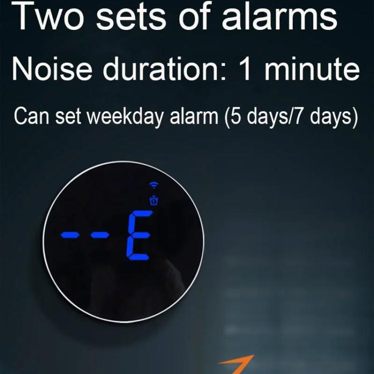 Wifi App Control LED Digital Wall Clock With RGB Light Multi-Functional Alarm Clock(White Shell Black Surface) by bashfashion