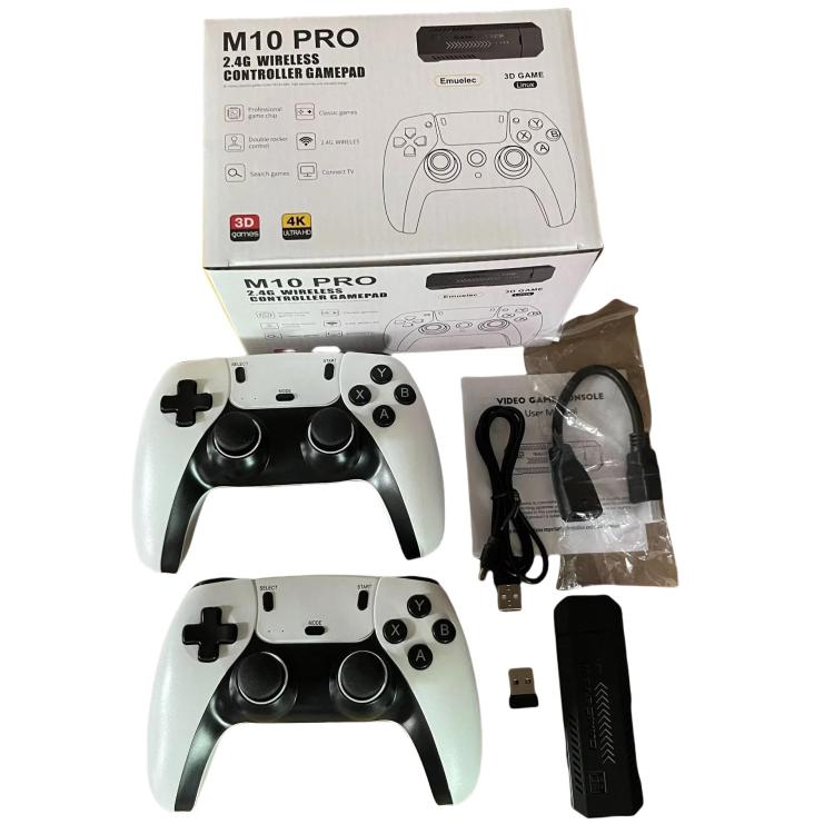 M10 Pro 4K TV Game Player 3D HD Retro Video Game Console 256G With Charged Controller by bashfashion